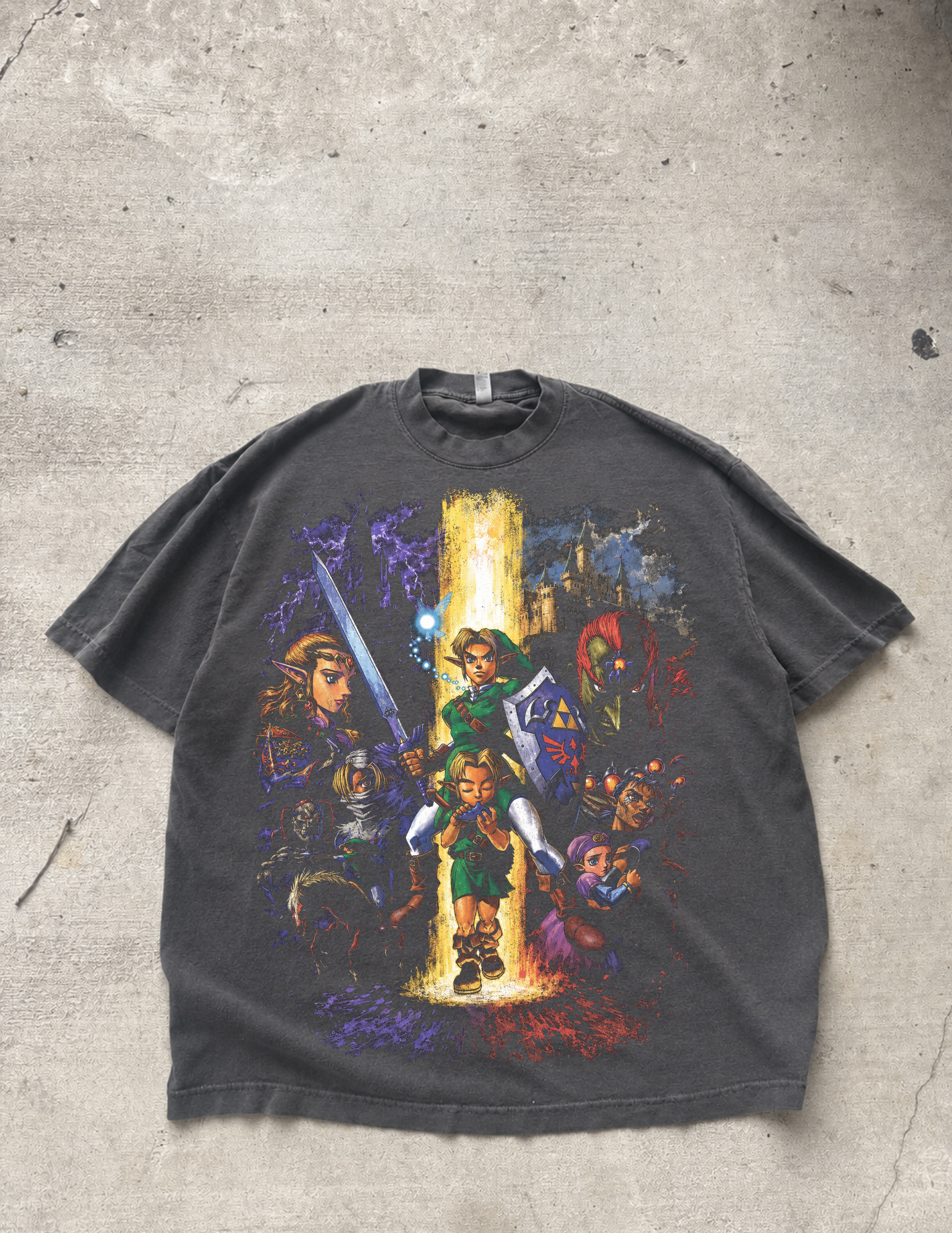 “Ocarina” Premium Tee in Faded Black