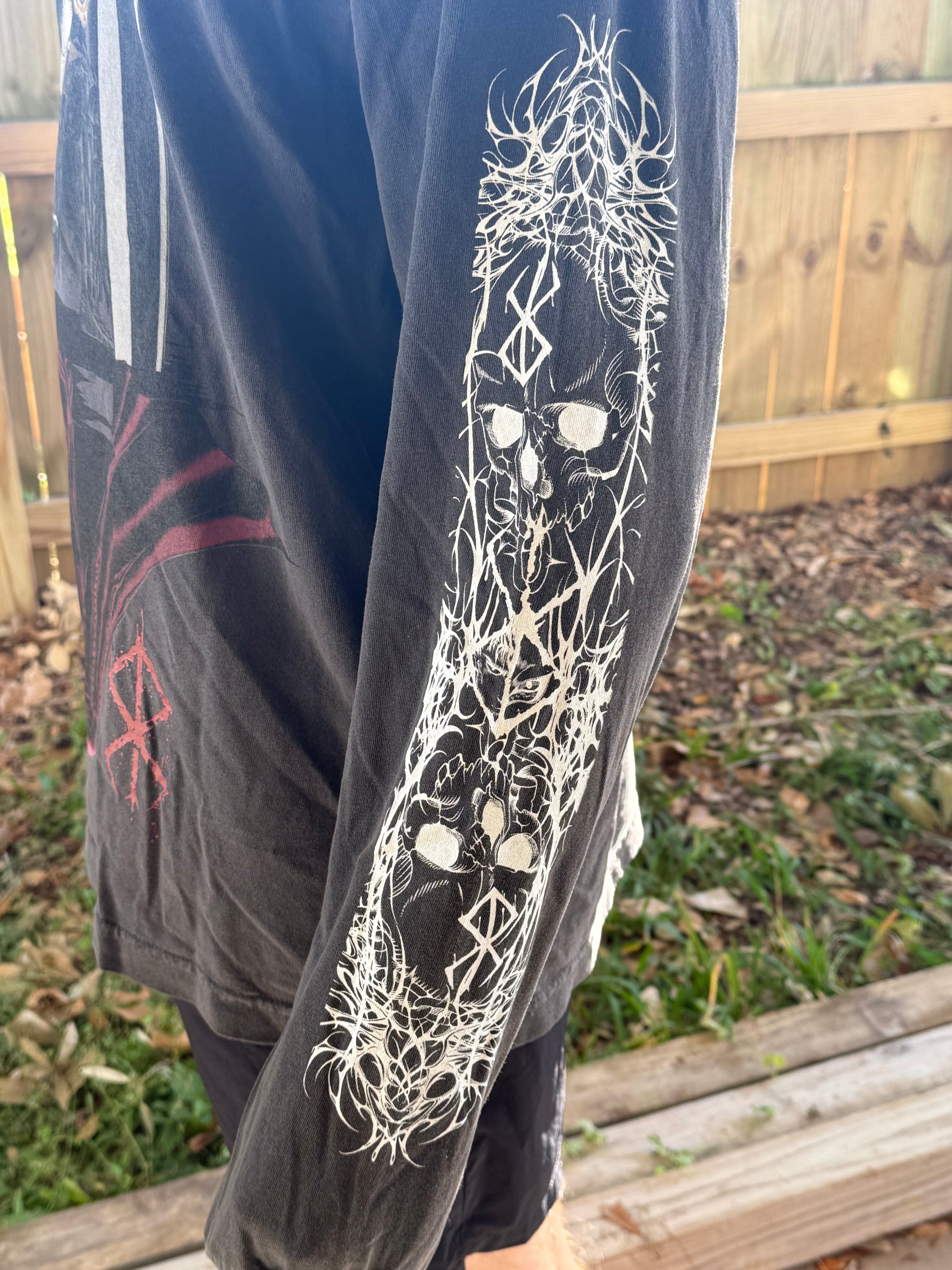 "Despair" Premium Longsleeve Tee in Faded Black