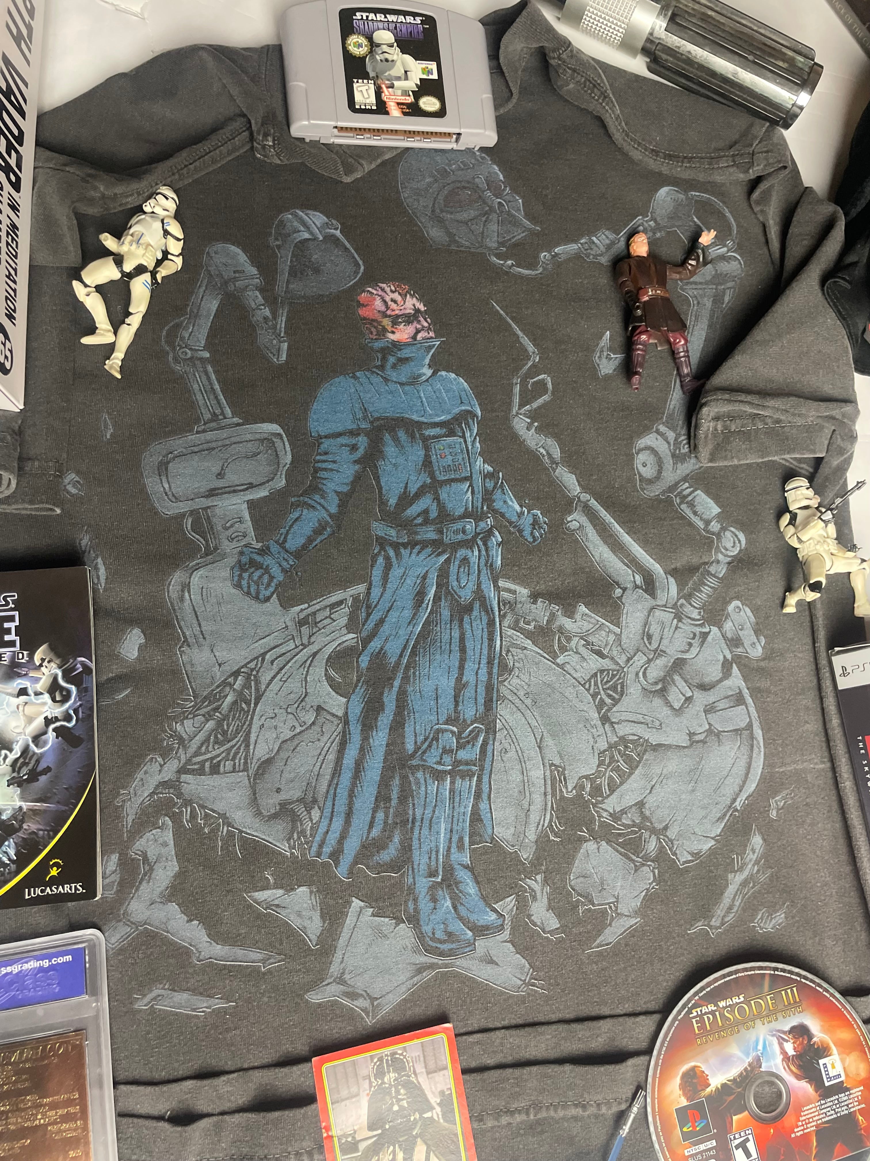 "Dark Side" Premium Tee In Faded Black