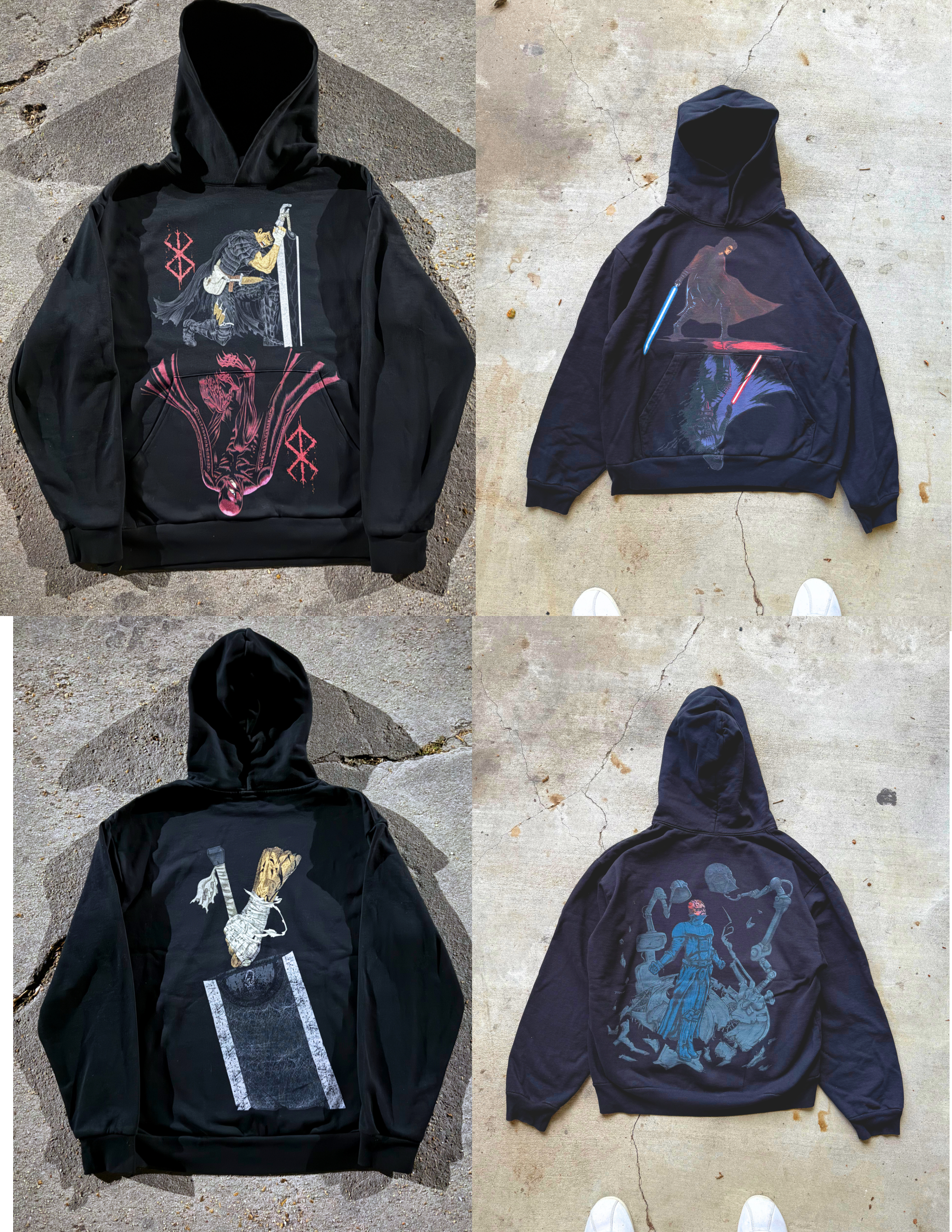BUNDLE (2) “Dark Side & Despair” Premium Hoodies In Black