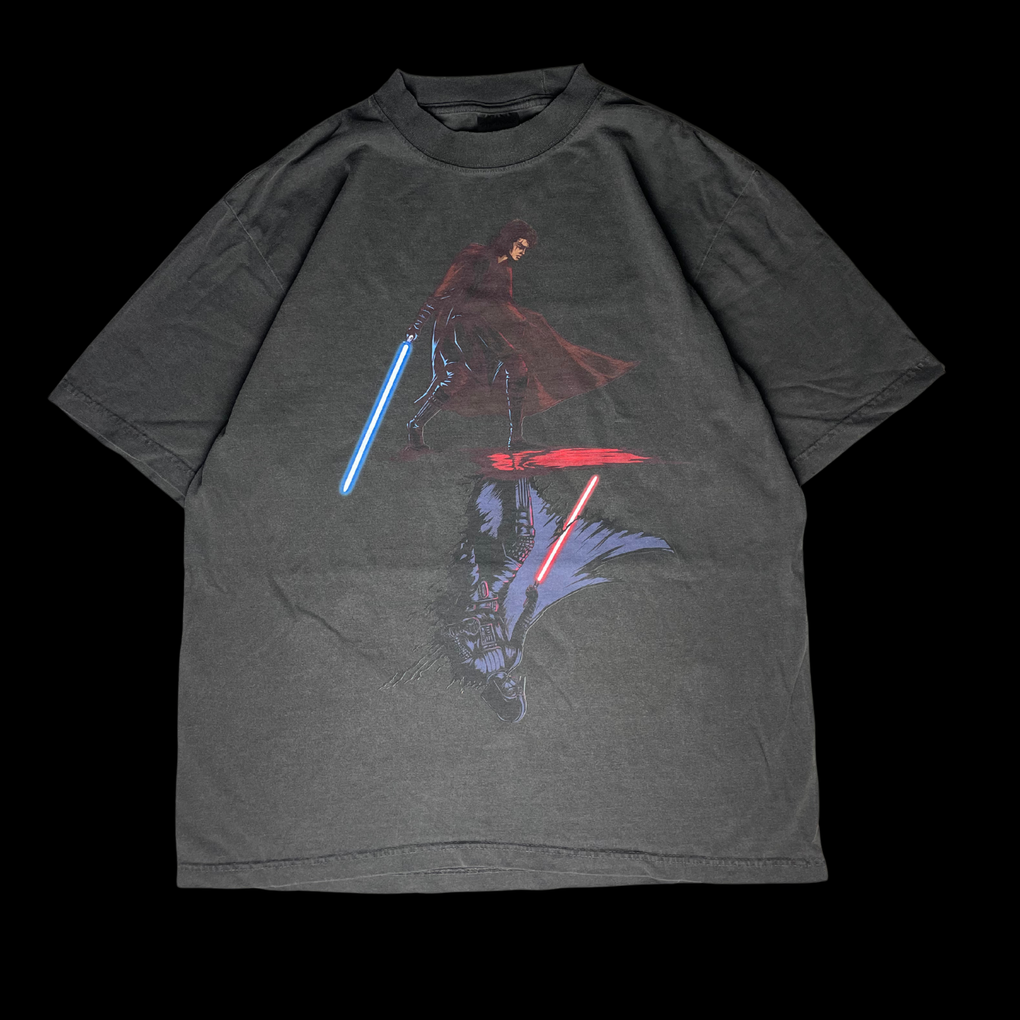 "Dark Side" Premium Tee In Faded Black