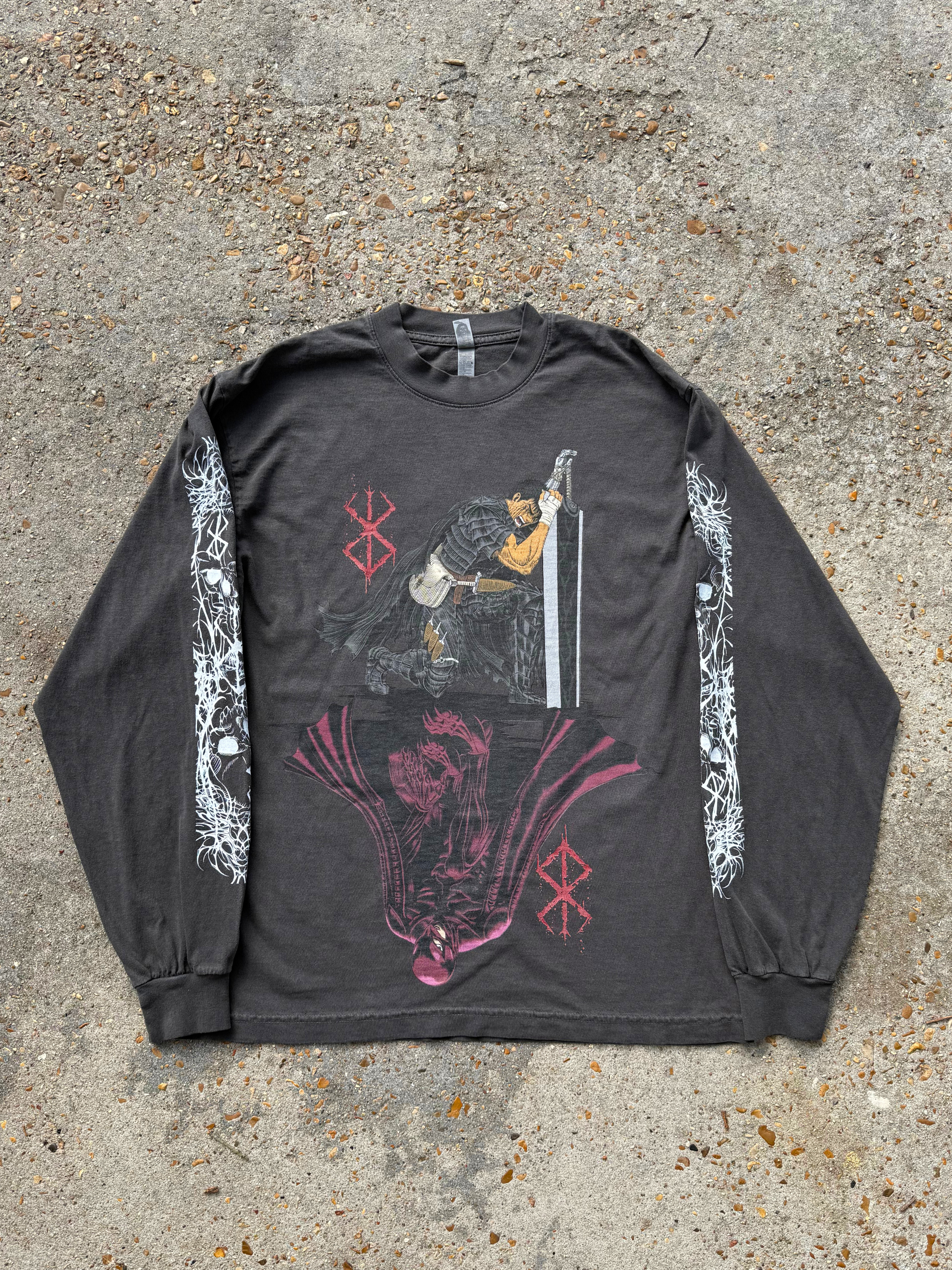 "Despair" Premium Longsleeve Tee in Faded Black