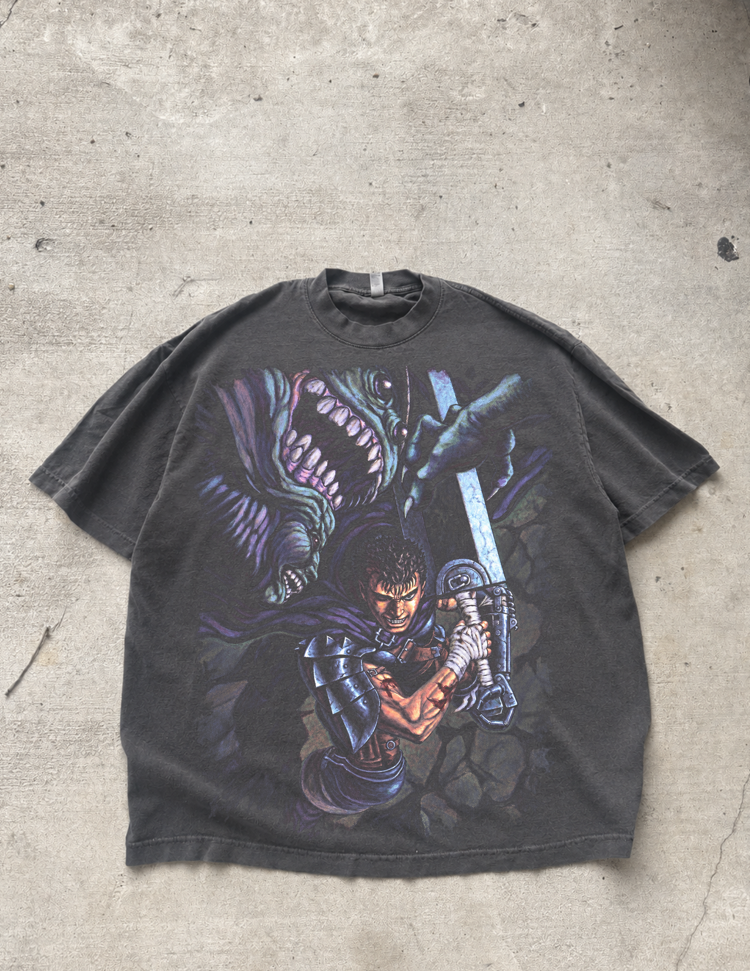 “Suffer” Premium Tee in Faded Black