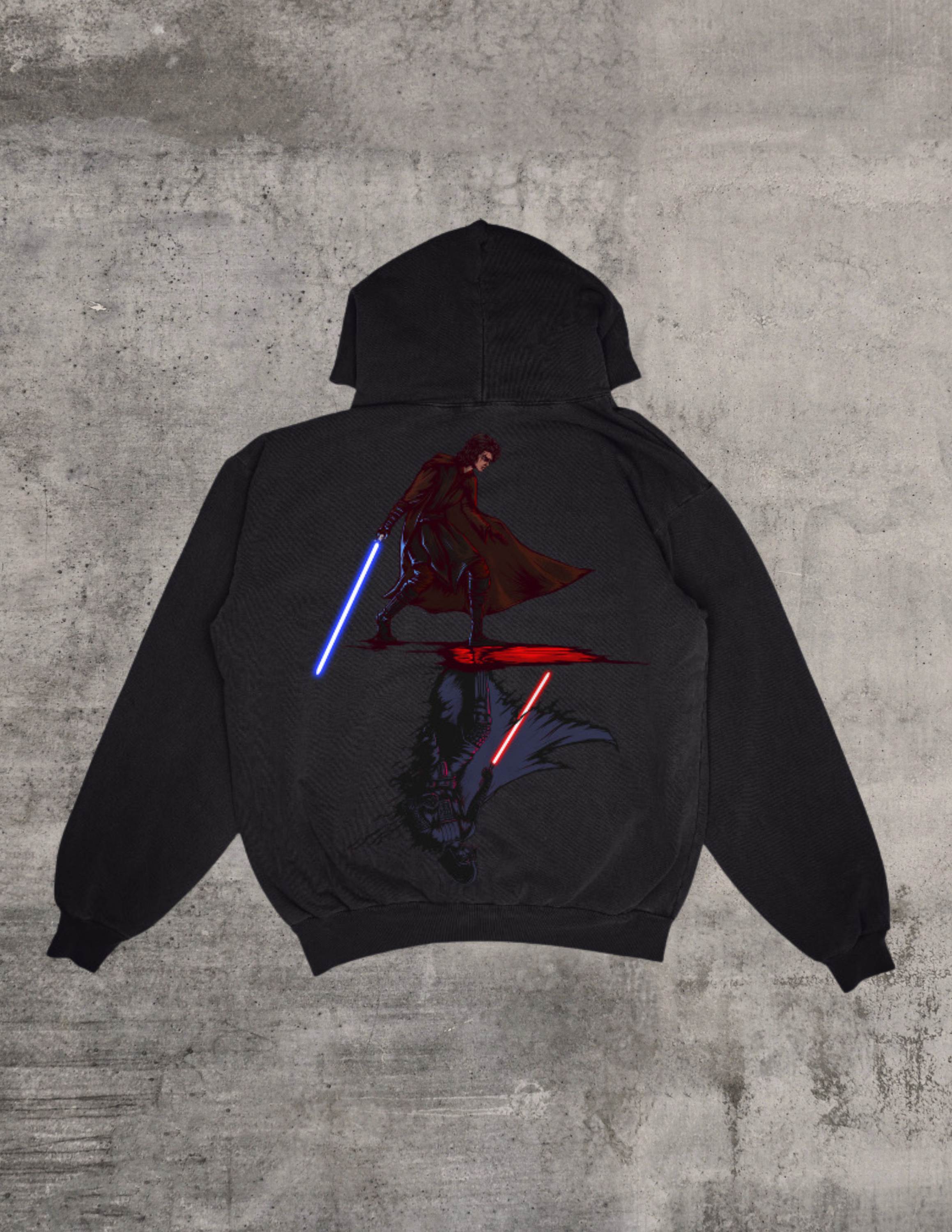 “Dark Side V2” Premium Hoodie In Off-Black