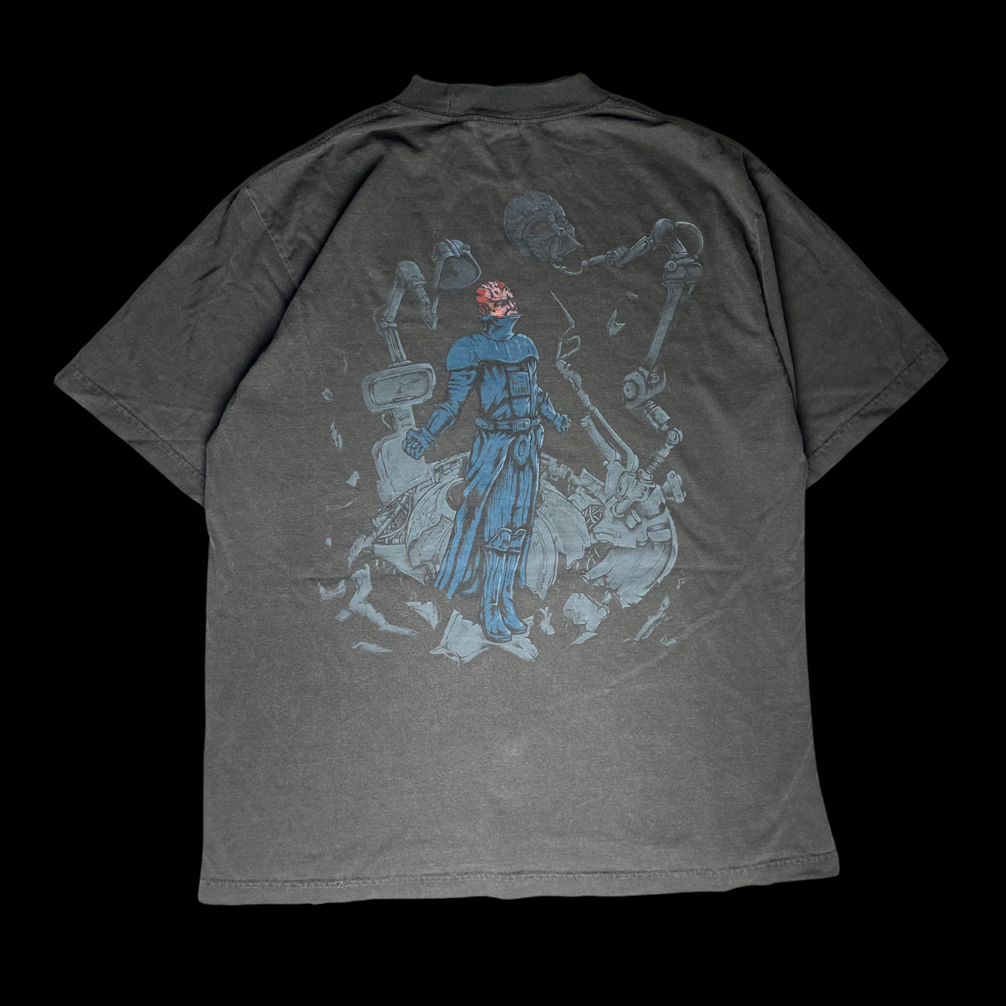 "Dark Side" Premium Tee In Faded Black