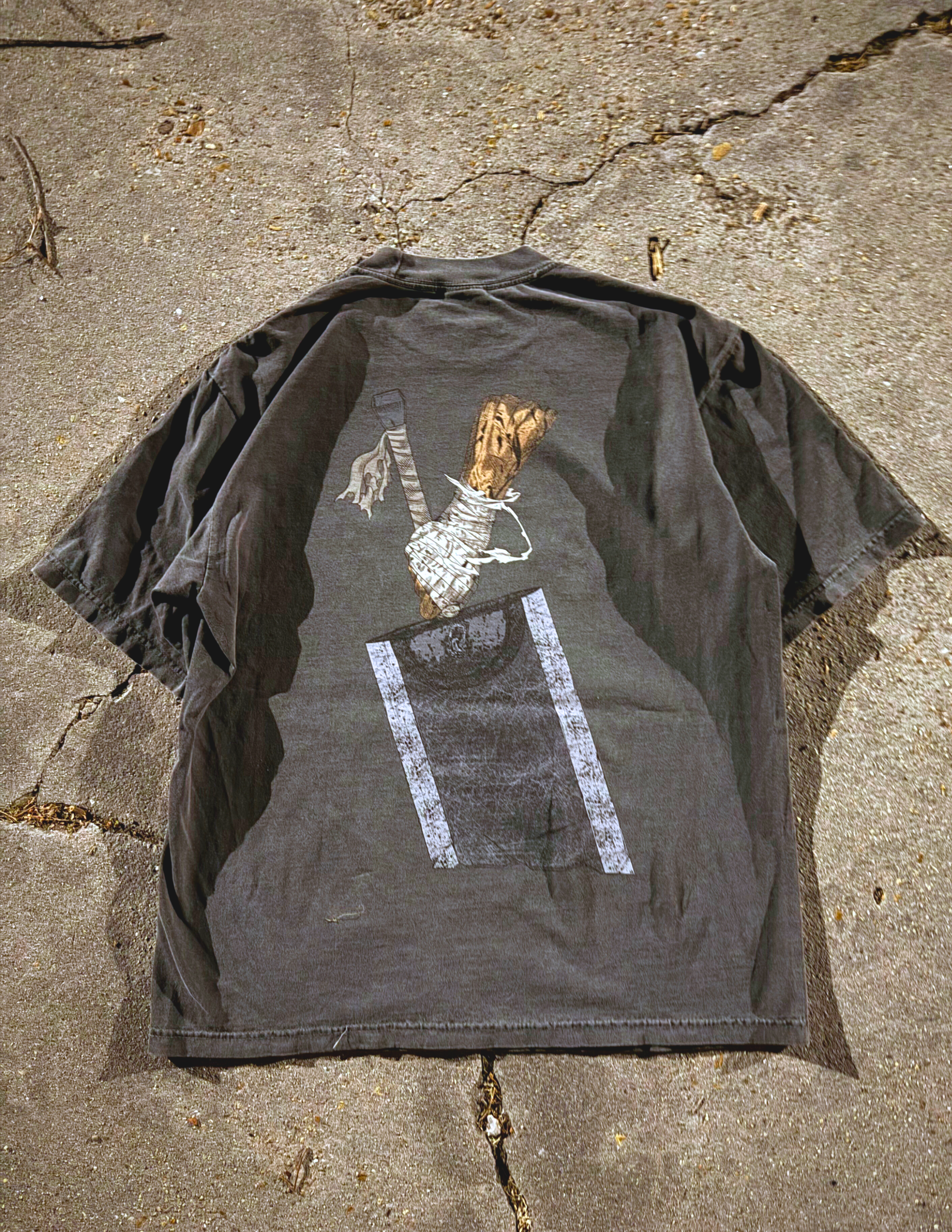 “Despair” Premium Tee In Faded Black