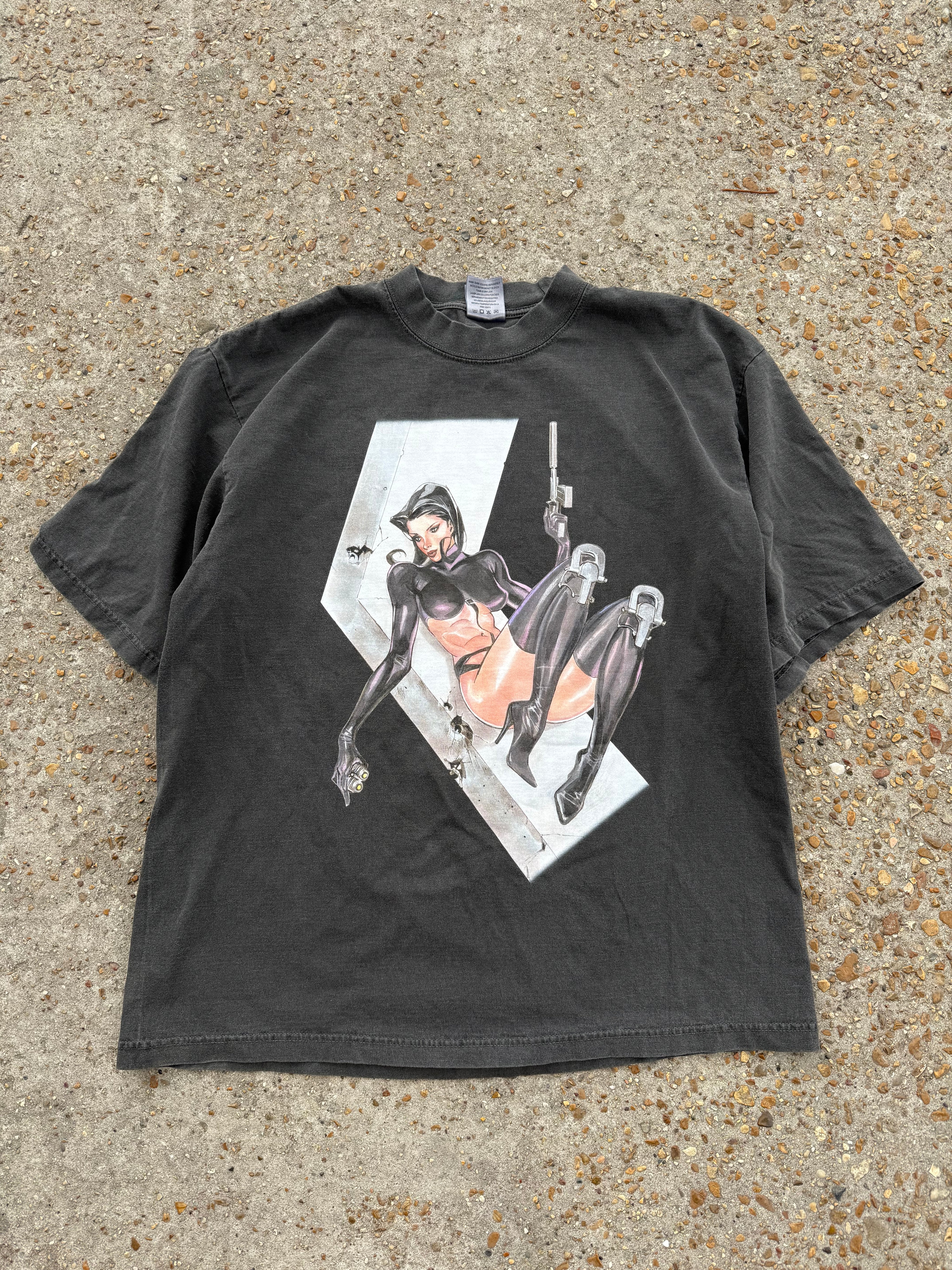 “Defy the System” Premium Tee In Faded Black