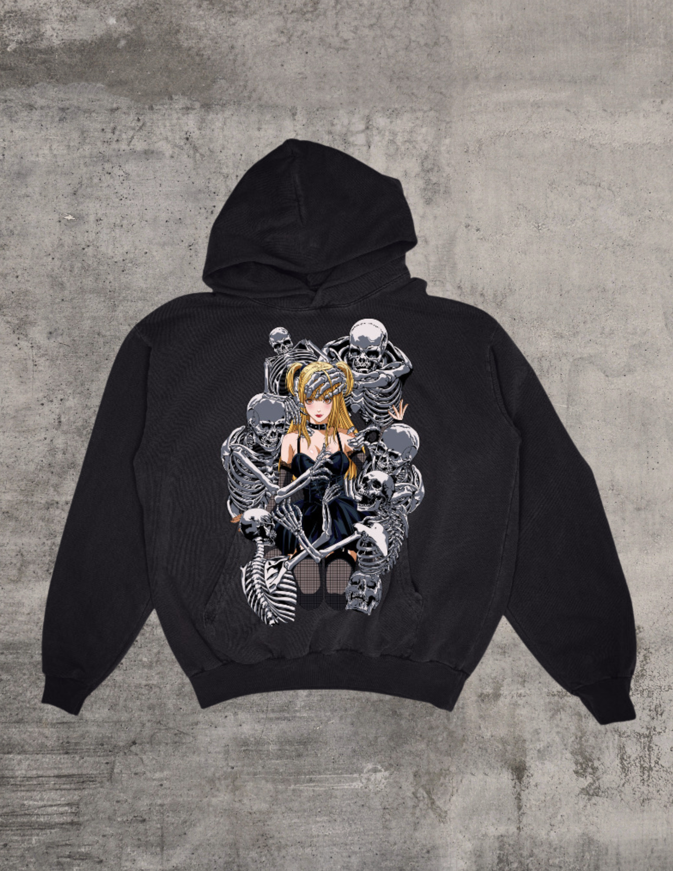 “Misa Amane” Premium Hoodie In Off-Black
