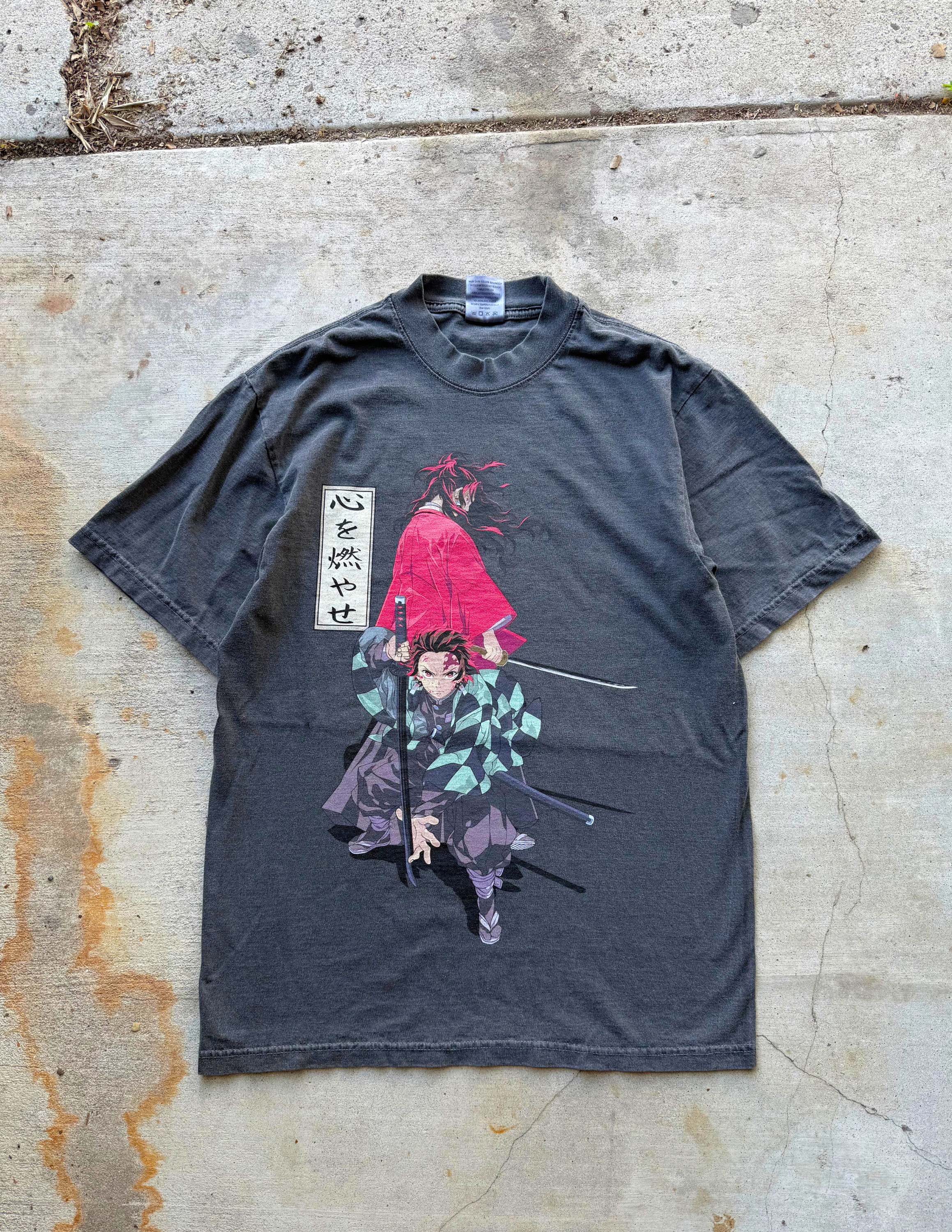 “Heart Ablaze” Premium Tee In Faded Black