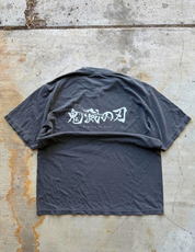 “Crimson Night” Premium Tee In Faded Black