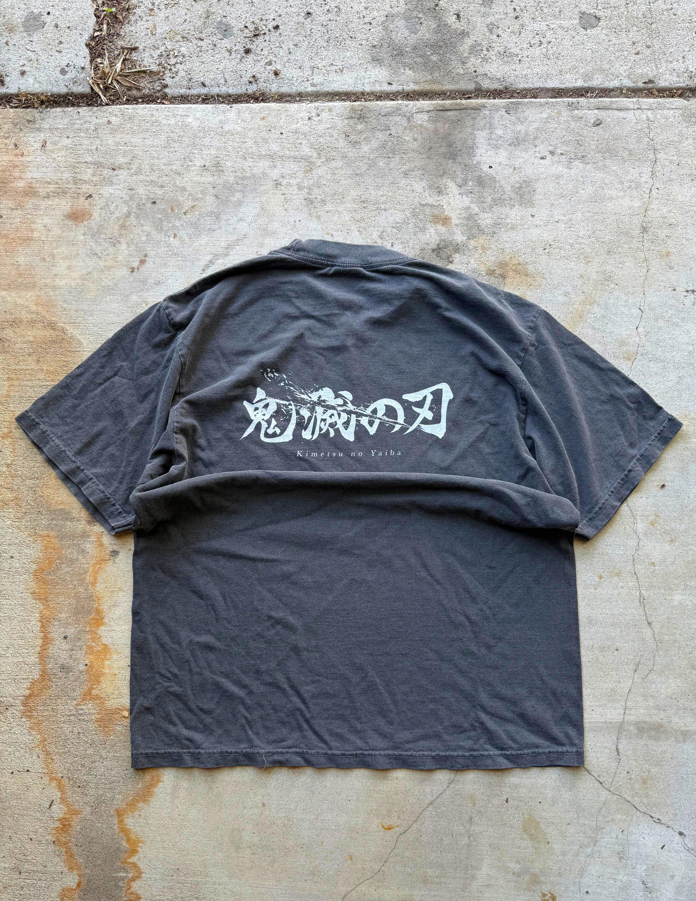 “Crimson Night” Premium Tee In Faded Black