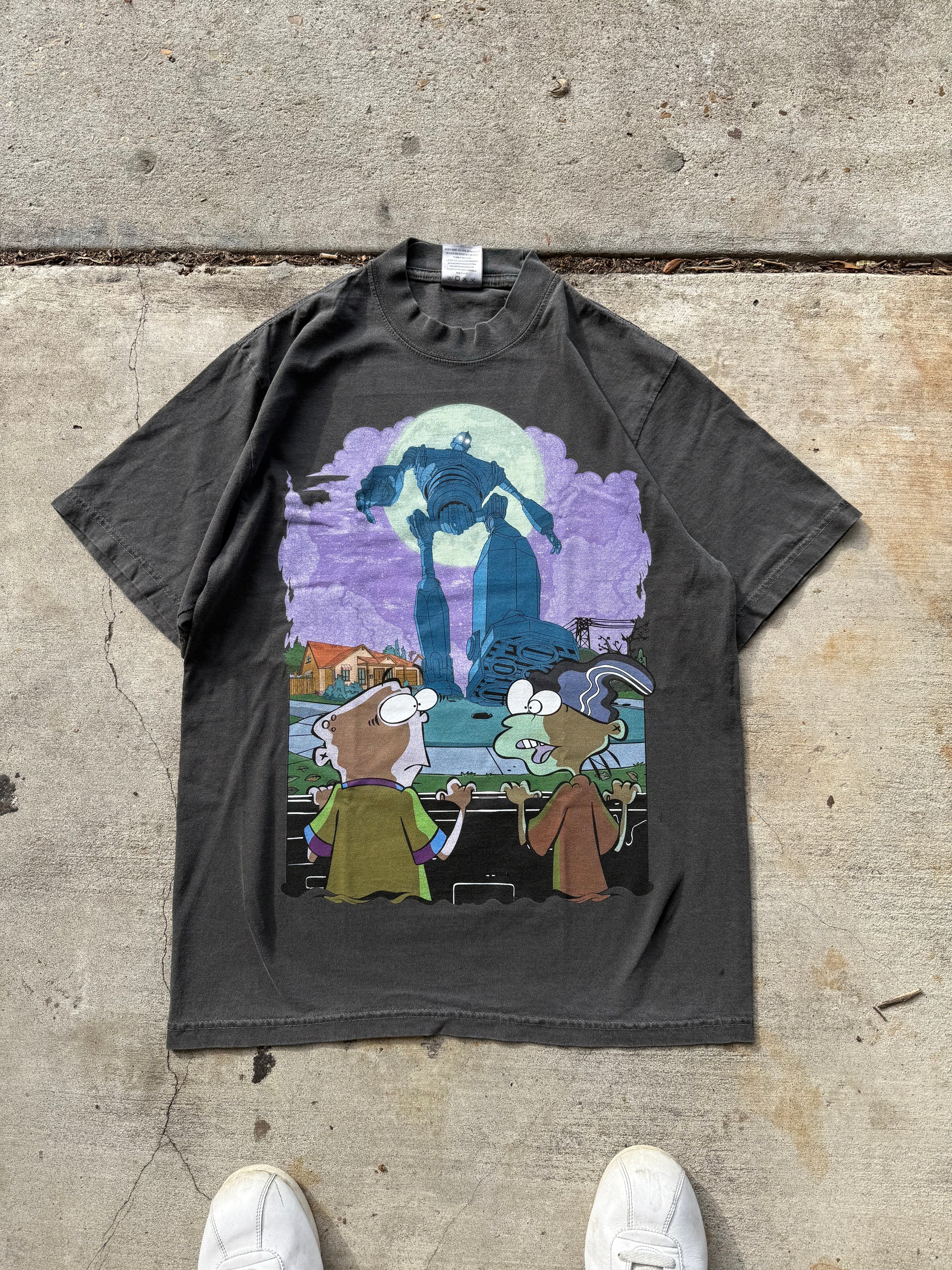 “Look Up, Dummy!” Premium Tee In Faded Black