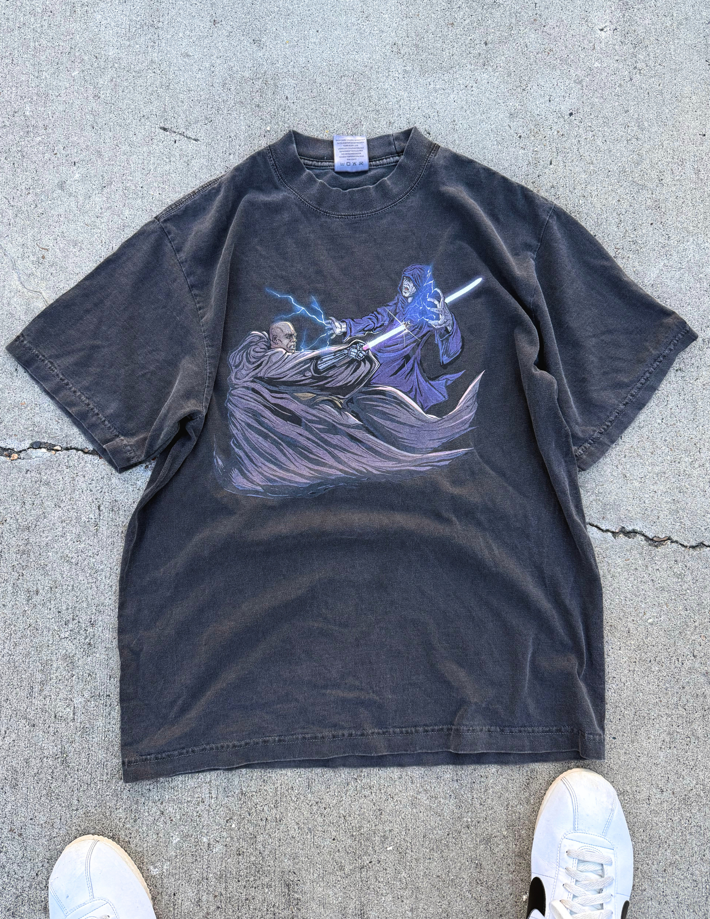 "Master Windu's Revenge" Premium Tee In Faded Black