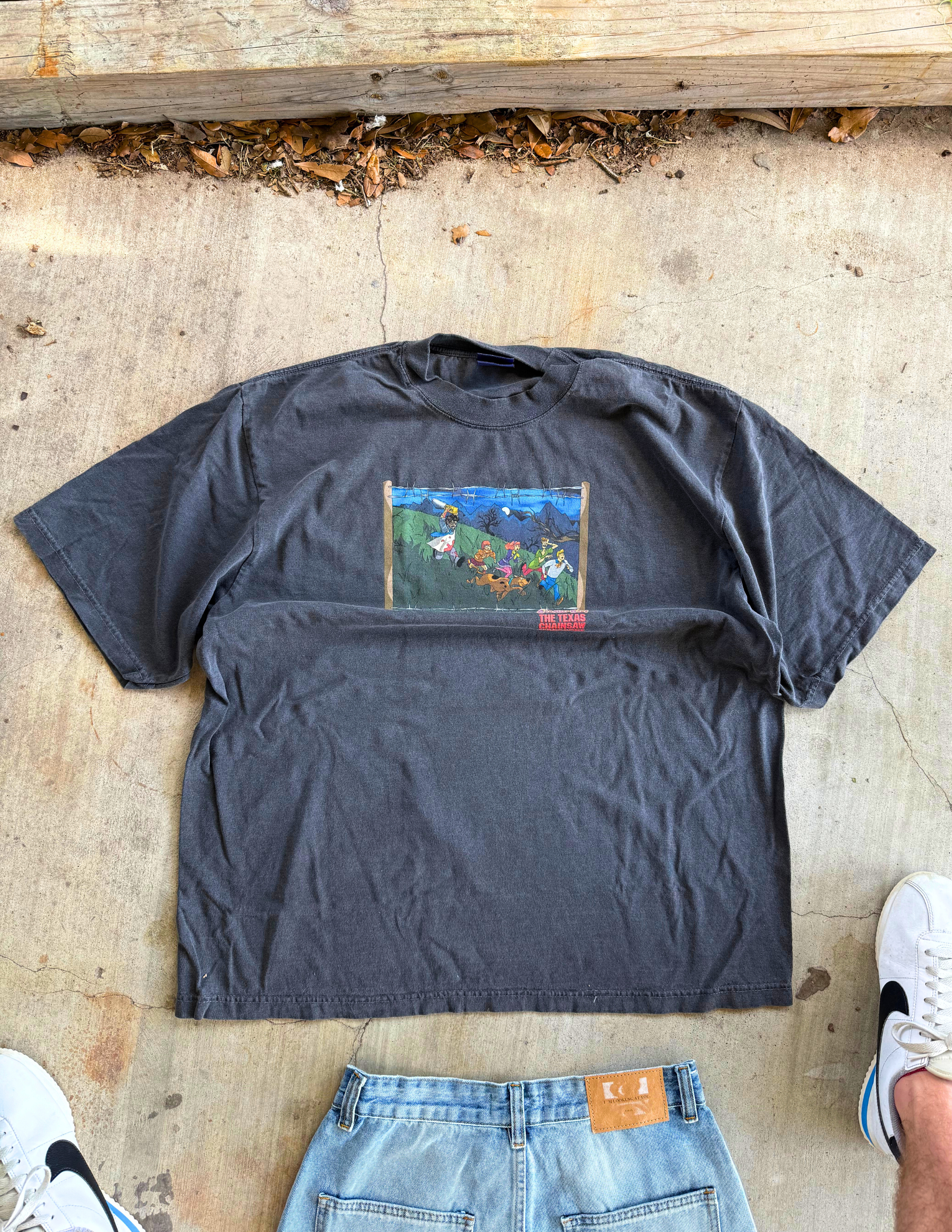 “Texas Terror” Premium Tee In Faded Black