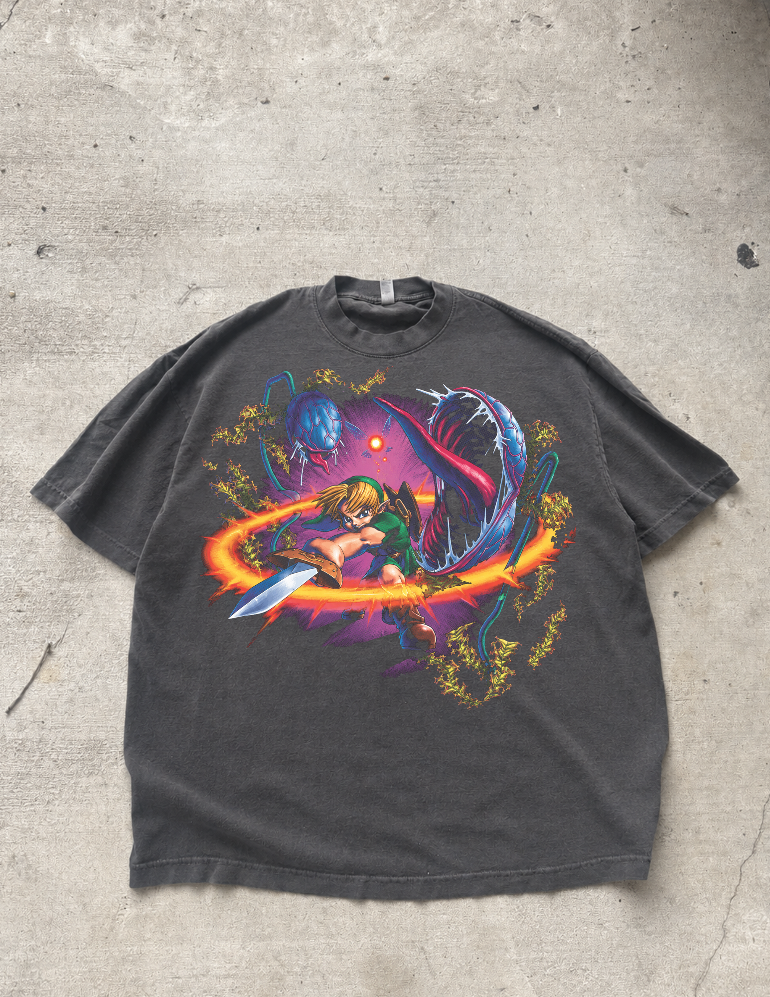 “Courage” Premium Tee in Faded Black