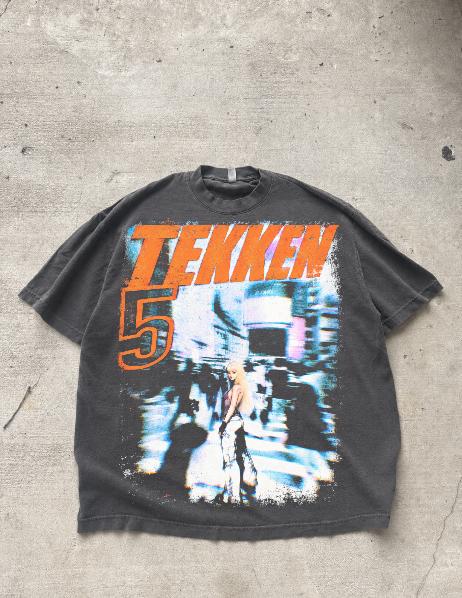 “Chaos” Premium Tee in Faded Black
