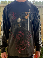 "Despair" Premium Longsleeve Tee in Faded Black