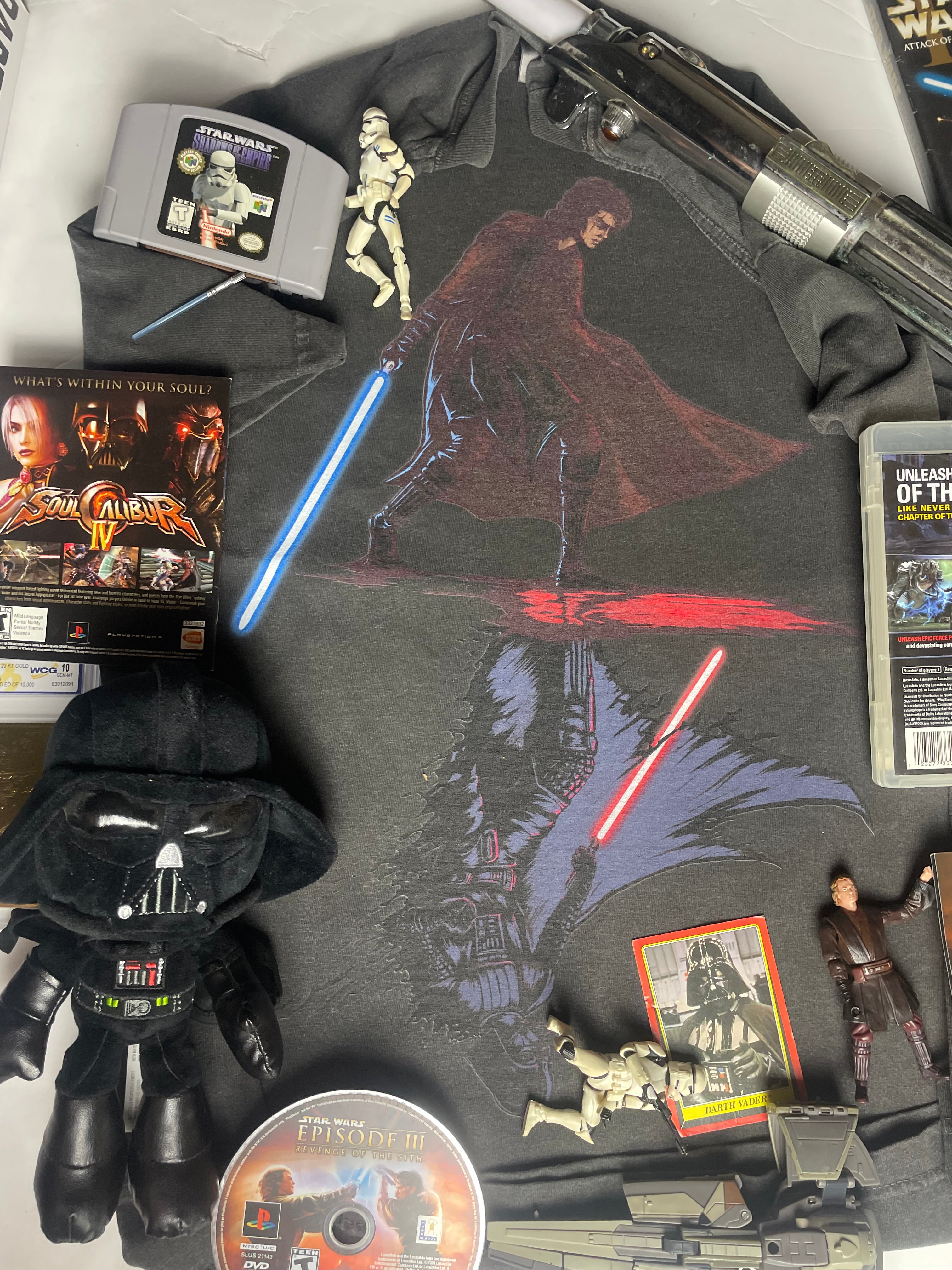 "Dark Side" Premium Tee In Faded Black