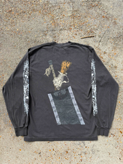 "Despair" Premium Longsleeve Tee in Faded Black