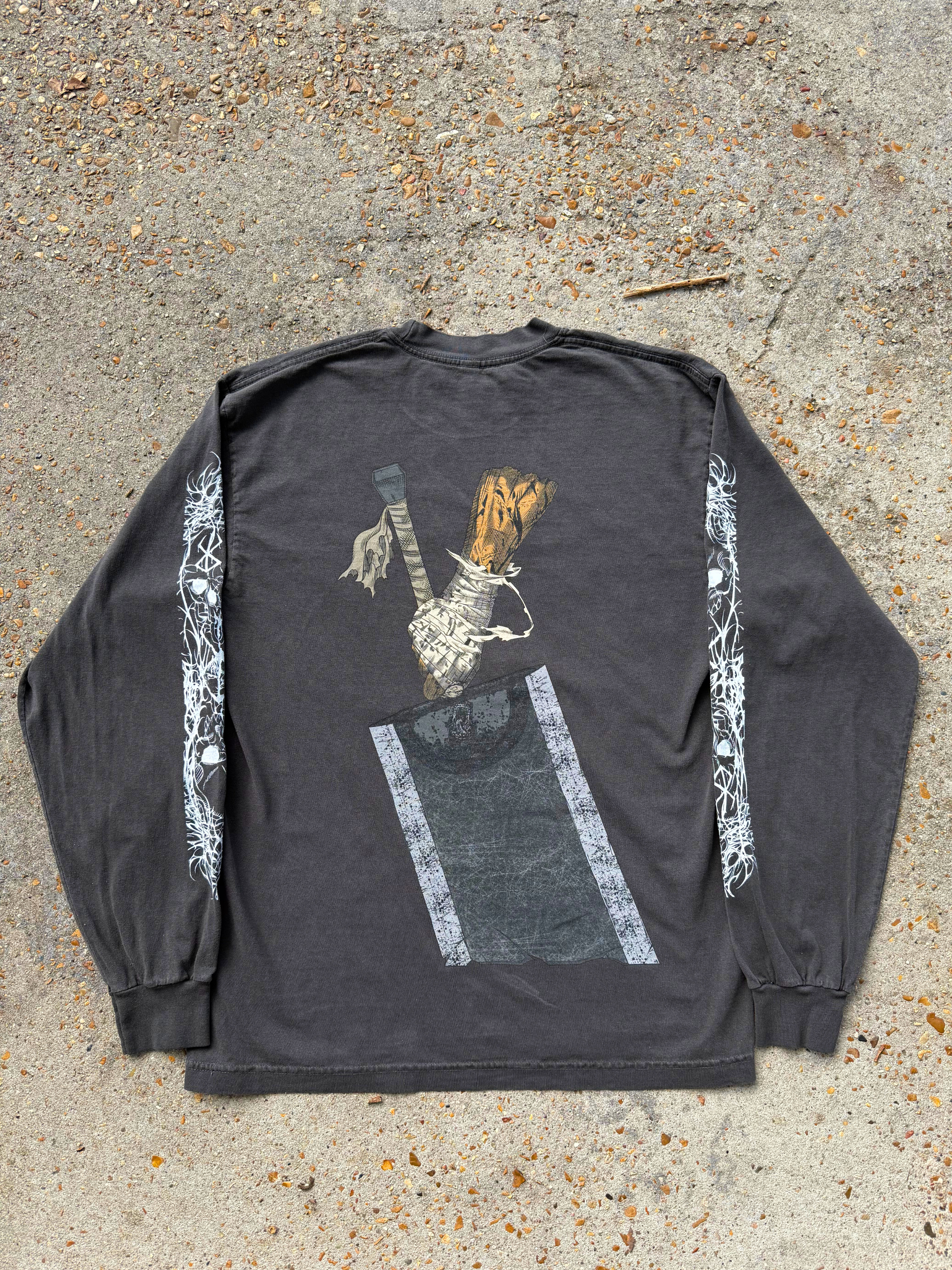 "Despair" Premium Longsleeve Tee in Faded Black