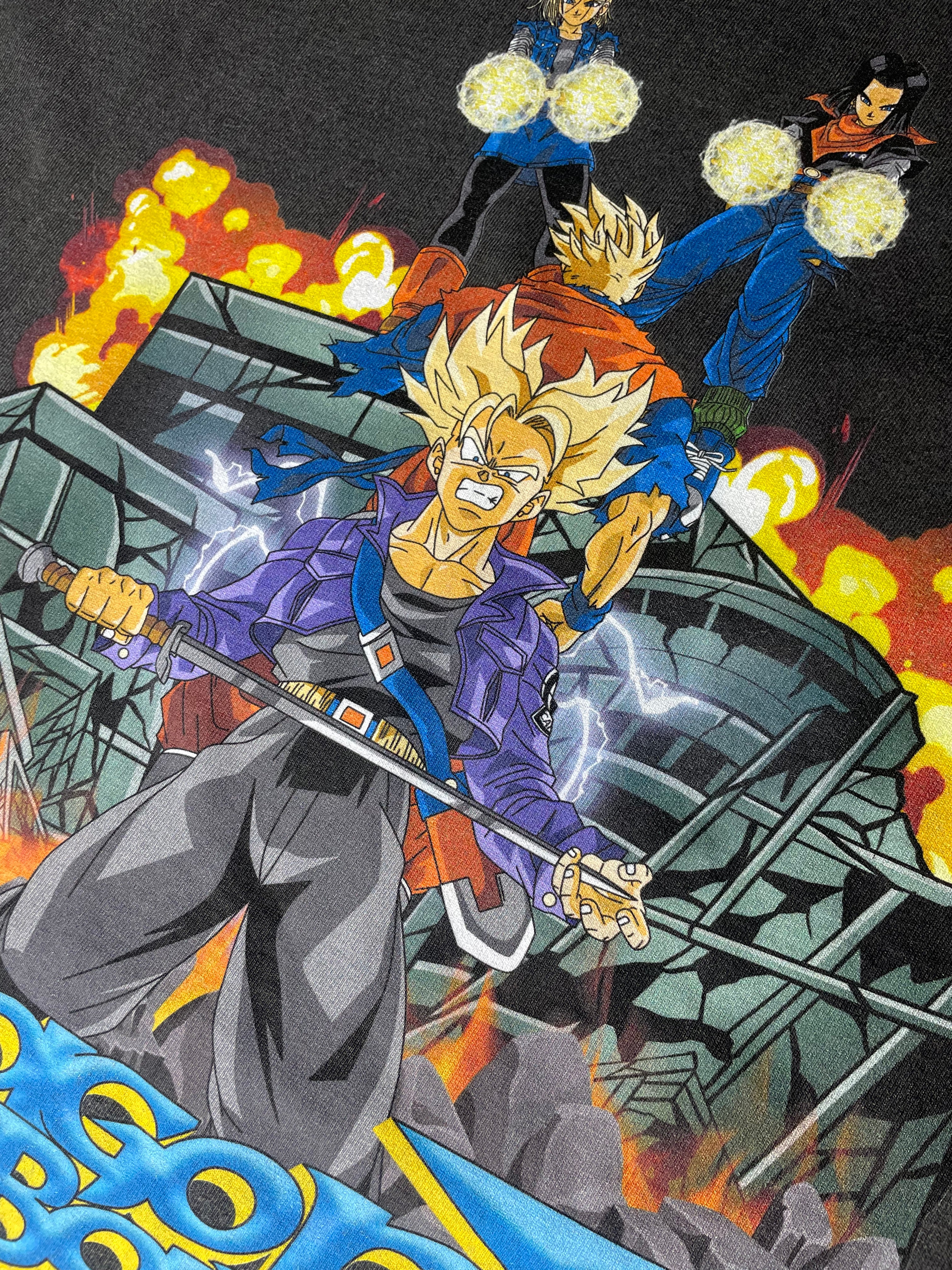 "Androids vs Saiyans" Premium Tee In Faded Black