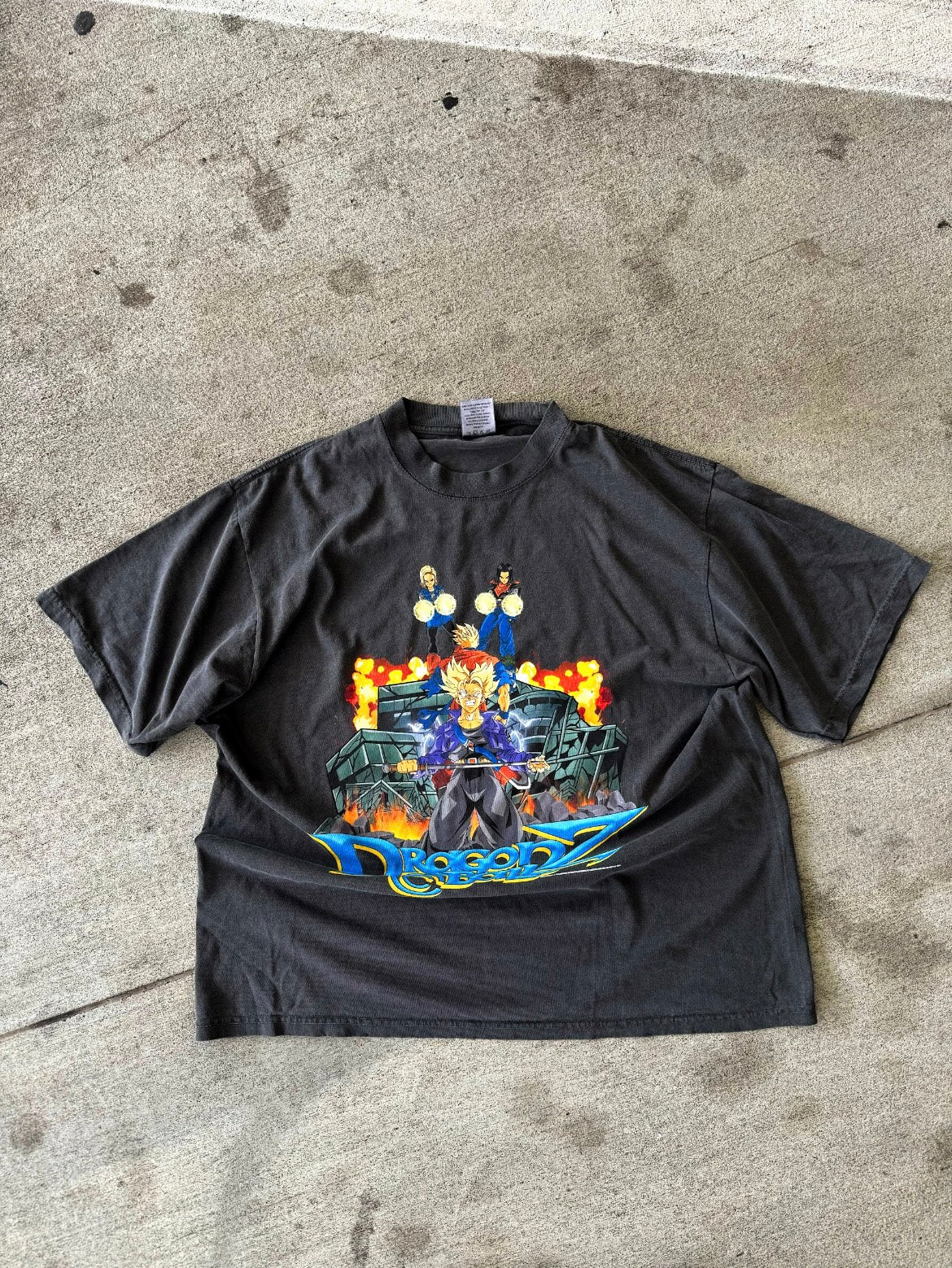 "Androids vs Saiyans" Premium Tee In Faded Black