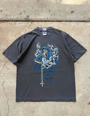 “Love Me to Death" Front and Back Version Premium Tee In Faded Black