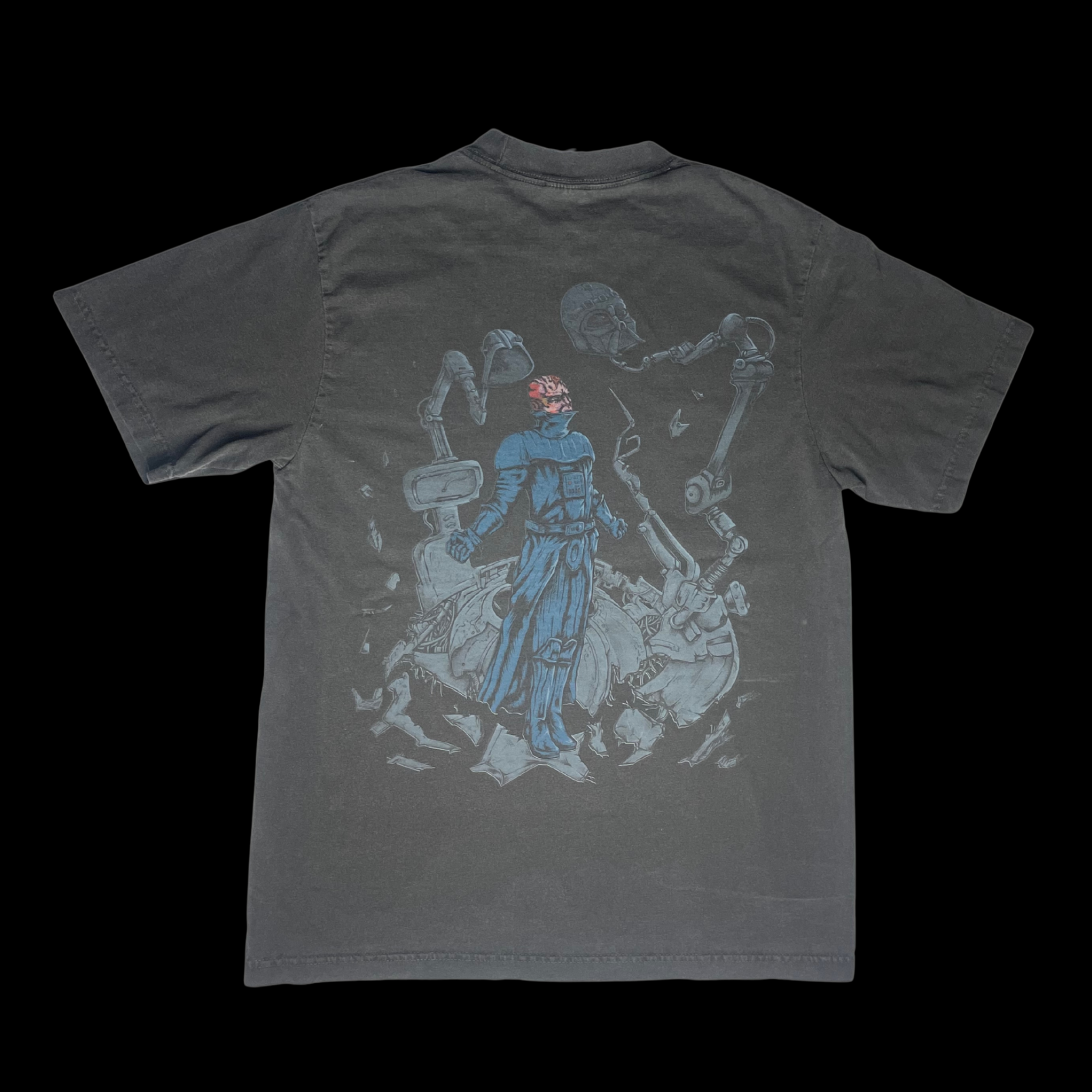 "Dark Side" Premium Tee In Faded Black