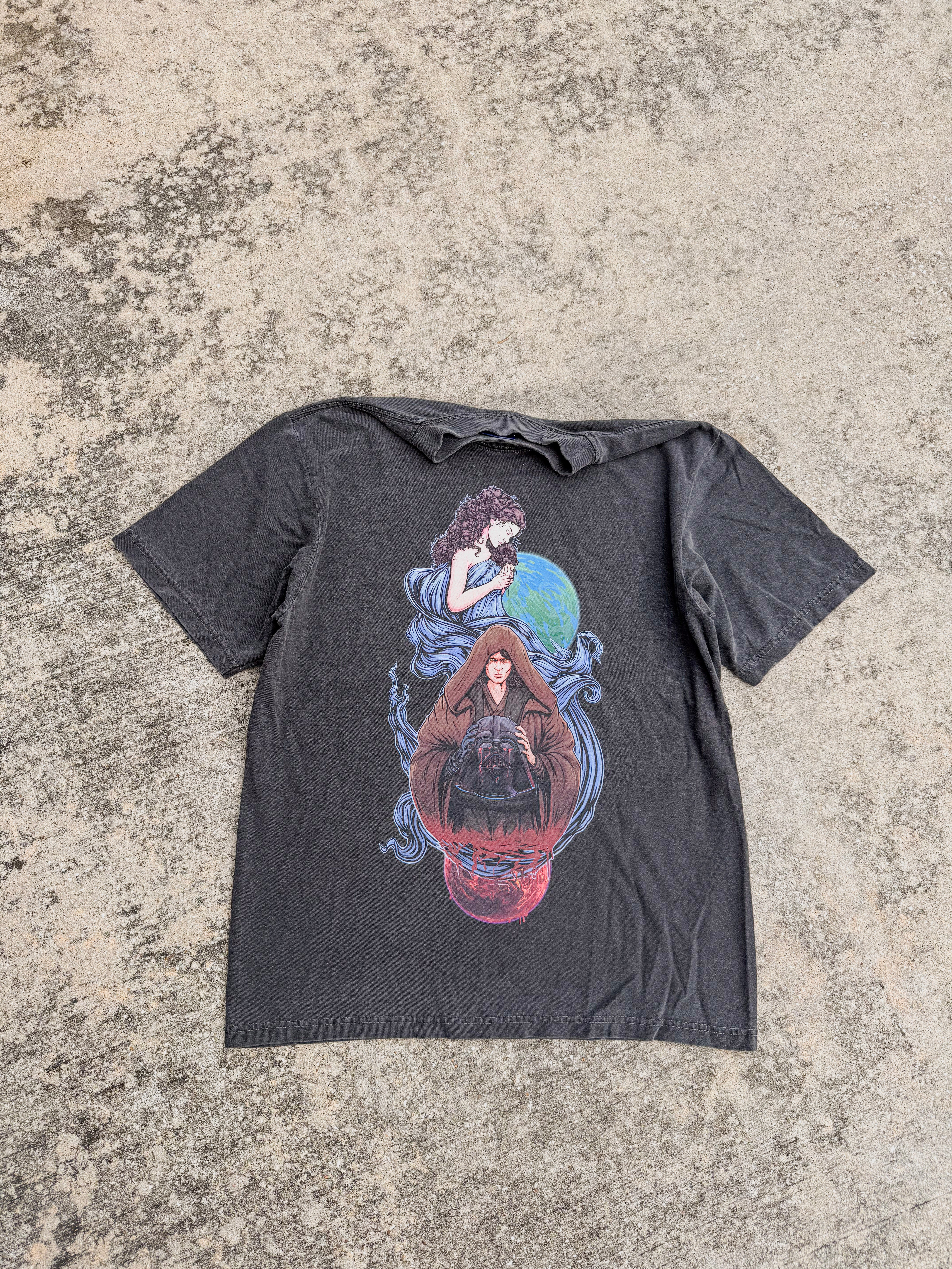 “Corrupted Love" Premium Tee In Faded Black