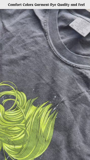 “The Unfriendly Plumber" Essential Tee In Faded Black