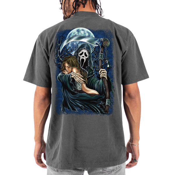 “Love Me to Death" Front and Back Version Premium Tee In Faded Black