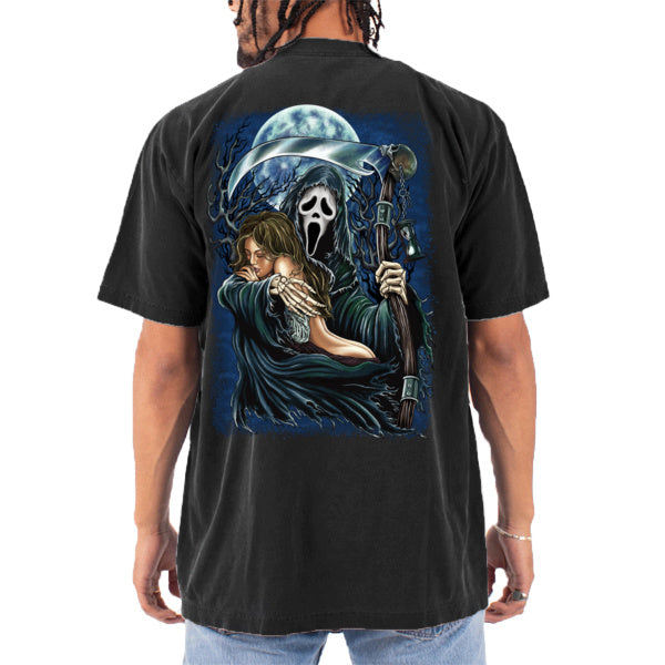 “Love Me to Death" Front and Back Version Premium Tee In Black